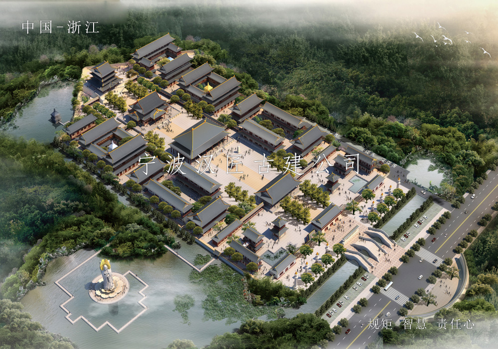 寺院重建規劃布局鳥瞰圖  第1張